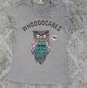 Girls Self Esteem owl t-shirt, gray, Small